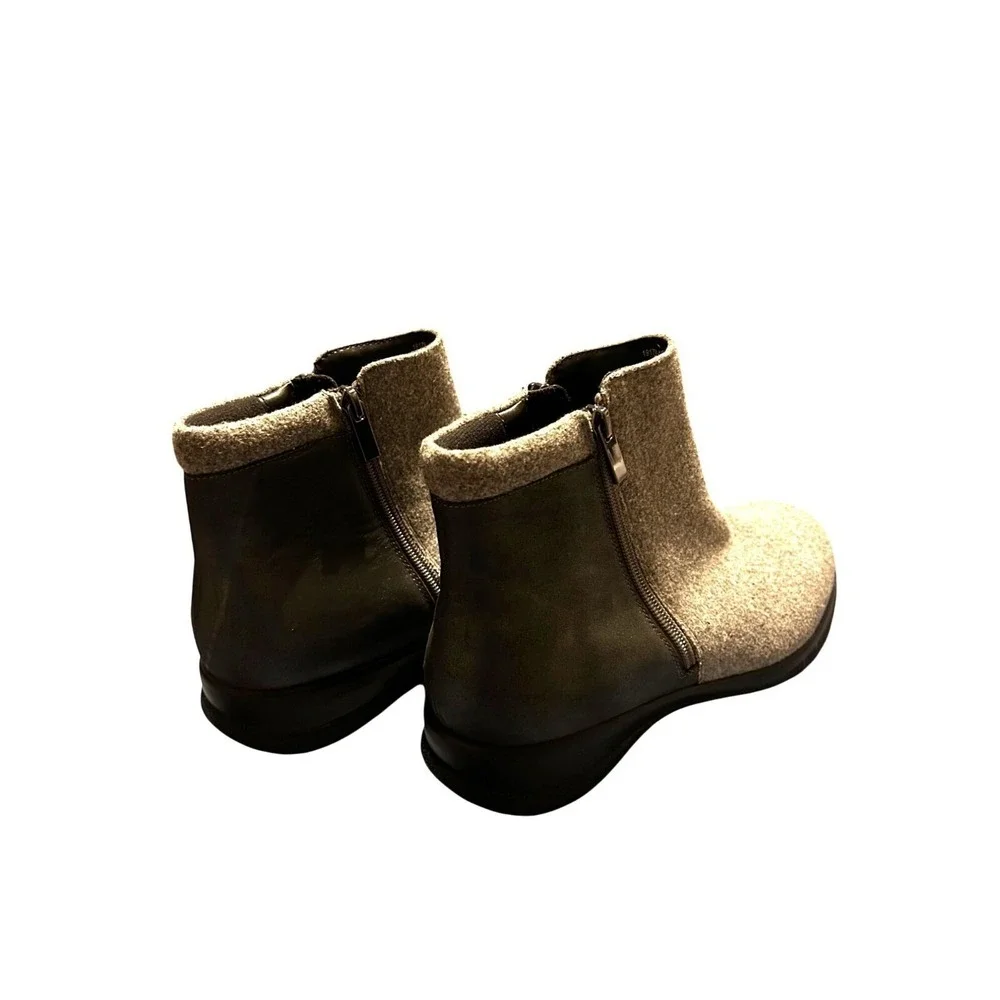 Drew Kool Suede/Flannel Orthopedic Snow Ankle Boot Grey Women's Size 10.5 M NWOB - Picture 4 of 7